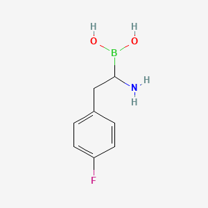 molecular formula C8H11BFNO2 B13407513 (1-Amino-2-(4-fluorophenyl)ethyl)boronic acid 