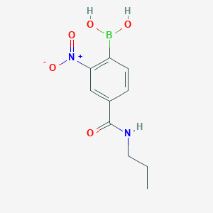 molecular formula C10H13BN2O5 B13407519 2-Nitro-4-(propylcarbamoyl)phenylboronic acid 