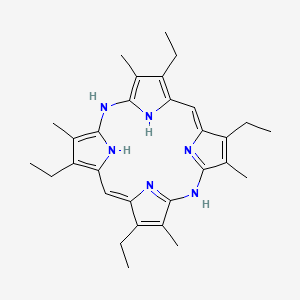 molecular formula C30H38N6 B13407574 2,8,12,18-Tetraethyl-3,7,13,17-tetramethyl-21H,23H-5,15-diazaporphine 