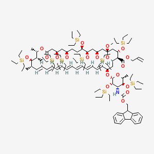 molecular formula C120H215NO19Si9 B13407594 Fluoren-9-ylmethoxy)carbonyl-nonakis-O-(triethylsilyl)-amphotericin B 2-Propen-1-yl Ester 