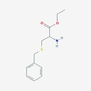 molecular formula C12H17NO2S B13407605 Ethyl 2-amino-3-benzylsulfanyl-propanoate CAS No. 953-18-4