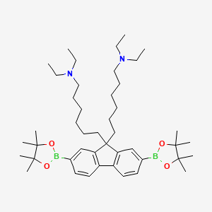 molecular formula C45H74B2N2O4 B13407615 N,N,N',N'-Tetraethyl-2,7-bis(4,4,5,5-tetramethyl-1,3,2-dioxaborolan-2-yl)-9H-fluorene-9,9-dihexanamine 