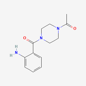 molecular formula C13H17N3O2 B13407650 1-[4-(2-Amino-benzoyl)-piperazin-1-yl]-ethanone 