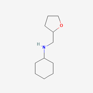 molecular formula C11H21NO B13407653 N-[(oxolan-2-yl)methyl]cyclohexanamine 