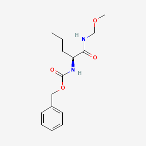 molecular formula C15H22N2O4 B13407662 benzyl N-[(2S)-1-(methoxymethylamino)-1-oxopentan-2-yl]carbamate 