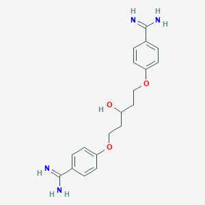 molecular formula C19H24N4O3 B134077 1,5-Bis(4-amidinophenoxy)-3-pentanol CAS No. 133991-33-0