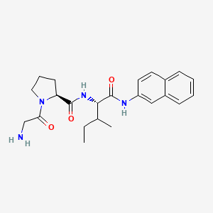 molecular formula C23H30N4O3 B13407712 Gly-pro-leu-NH-nap CAS No. 95574-38-2