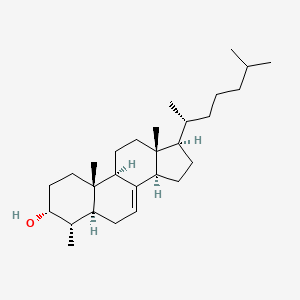 molecular formula C28H48O B13407720 (3R,4S,5S,9R,10S,13R,14R,17R)-4,10,13-trimethyl-17-[(2R)-6-methylheptan-2-yl]-2,3,4,5,6,9,11,12,14,15,16,17-dodecahydro-1H-cyclopenta[a]phenanthren-3-ol 
