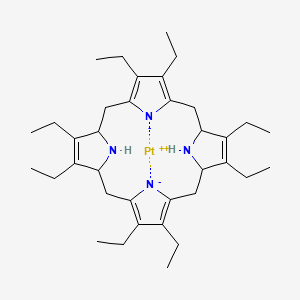 molecular formula C36H54N4Pt B13407788 2,3,7,8,12,13,17,18-Octaethyl-1,4,5,10,11,14,15,20,21,23-decahydroporphyrin-22,24-diide;platinum(2+) 