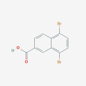 molecular formula C11H6Br2O2 B13407813 5,8-Dibromo-2-naphthoic Acid 