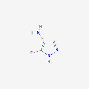 molecular formula C3H4FN3 B13407815 3-Fluoro-1H-pyrazol-4-amine 