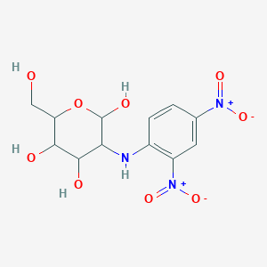 molecular formula C12H15N3O9 B13407822 3-(2,4-Dinitroanilino)-6-(hydroxymethyl)oxane-2,4,5-triol CAS No. 7253-54-5