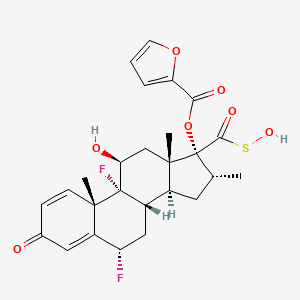 molecular formula C26H28F2O7S B13407825 Thio-hydroxy Fluticasone Furoate 