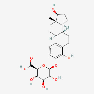 molecular formula C24H32O9 B13407843 4-Hydroxyestradiol 3-O-Beta-D-Glucuronide 