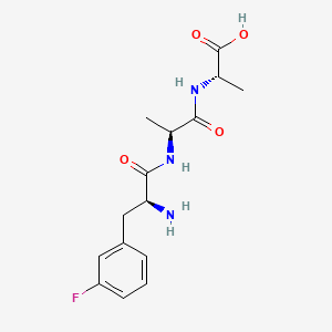 molecular formula C15H20FN3O4 B13407865 3-Fluorophenylalanyl-alanyl-alanine CAS No. 87184-16-5