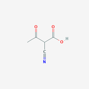 molecular formula C5H5NO3 B13407906 2-Cyano-3-oxobutanoic acid 
