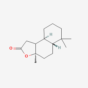 molecular formula C15H24O2 B13407959 (3aR,5aR,9aS)-3a,6,6-trimethyl-4,5,5a,7,8,9,9a,9b-octahydro-1H-benzo[e][1]benzofuran-2-one 