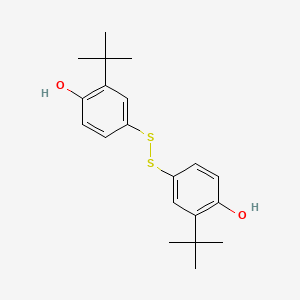 molecular formula C20H26O2S2 B13408008 4,4'-Dithiobis[2-(1,1-dimethylethyl)-phenol CAS No. 7580-89-4