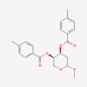 molecular formula C22H24O6 B13408010 [(4S,5R)-2-methoxy-5-(4-methylbenzoyl)oxyoxan-4-yl] 4-methylbenzoate 