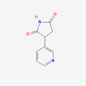 molecular formula C9H8N2O2 B13408036 3-(Pyridin-3-YL)pyrrolidine-2,5-dione CAS No. 89058-82-2
