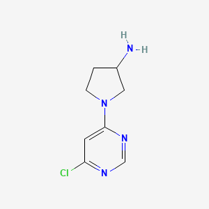 molecular formula C8H11ClN4 B13408042 1-(6-Chloropyrimidin-4-yl)pyrrolidin-3-amine 