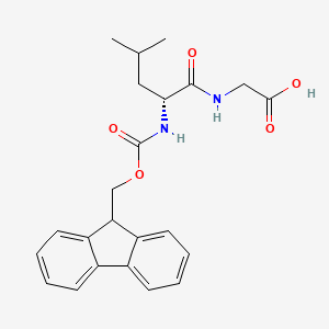 molecular formula C23H26N2O5 B13408064 N-{[(9H-Fluoren-9-yl)methoxy]carbonyl}-D-leucylglycine CAS No. 823780-39-8