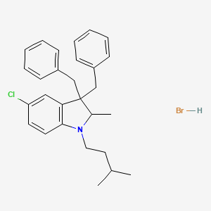 molecular formula C28H33BrClN B13408166 3,3-dibenzyl-5-chloro-2-methyl-1-(3-methylbutyl)-2H-indole;hydrobromide 