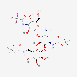 molecular formula C30H51F3N4O16 B13408183 Trifluoromethyl Ether Substituted Boc-protected Kanamycin A d8-Major 