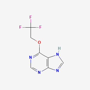 molecular formula C7H5F3N4O B13408258 Purine, 6-(2,2,2-trifluoroethoxy)- CAS No. 73972-56-2
