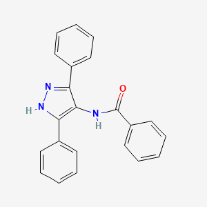 molecular formula C22H17N3O B13408299 N-(3,5-diphenyl-1H-pyrazol-4-yl)benzamide 