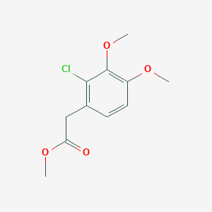 molecular formula C11H13ClO4 B13408315 Benzeneacetic acid, 2-chloro-3,4-dimethoxy-, methyl ester CAS No. 6834-52-2