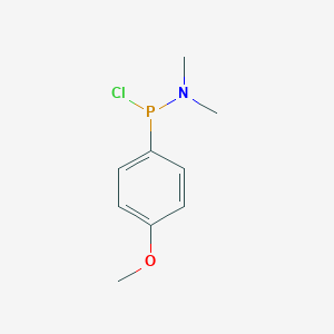 molecular formula C9H13ClNOP B134084 4-Methoxyphenyl(dimethylamino)chlorophosphine CAS No. 156814-16-3