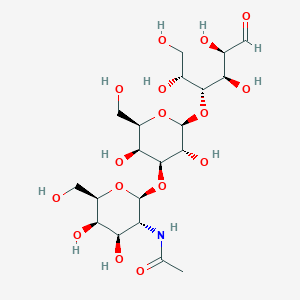 molecular formula C20H35NO16 B13408413 4-O-[3-O-(2-Acetamido-2-deoxy-b-D-galactopyranosyl)-b-D-galactopyranosyl]-D-glucose 