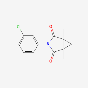 molecular formula C13H12ClNO2 B13408423 3-(3-Chlorophenyl)-1,5-dimethyl-3-azabicyclo[3.1.0]hexane-2,4-dione 