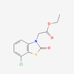 molecular formula C11H10ClNO3S B13408446 Ethyl 2-(7-chloranyl-2-oxidanylidene-1,3-benzothiazol-3-yl)ethanoate 