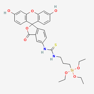 molecular formula C30H34N2O8SSi B13408475 1-(3',6'-Dihydroxy-3-oxospiro[2-benzofuran-1,9'-xanthene]-5-yl)-3-(3-triethoxysilylpropyl)thiourea 