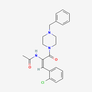 molecular formula C22H24ClN3O2 B13408521 N-[(E)-1-(4-Benzyl-piperazine-1-carbonyl)-2-(2-chloro-phenyl)-vinyl]-acetamide 