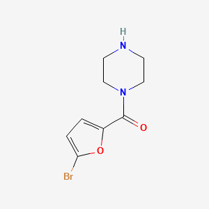 molecular formula C9H11BrN2O2 B1340855 1-(5-bromofuran-2-carbonyl)piperazine CAS No. 66204-30-6