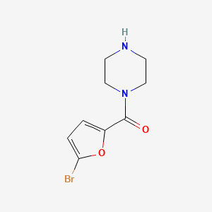 molecular formula C9H11BrN2O2 B1340855 (5-Bromofuran-2-yl)(piperazin-1-yl)methanone CAS No. 66204-30-6