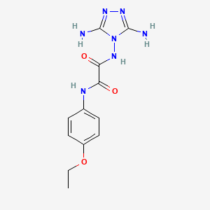 molecular formula C12H15N7O3 B13408565 N-(3,5-Diimino-1,2,4-triazolidin-4-yl)-N'-(4-ethoxyphenyl)ethanediamide 