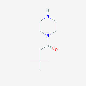 molecular formula C10H20N2O B1340857 3,3-Dimethyl-1-(piperazin-1-yl)butan-1-one CAS No. 253175-46-1