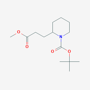 molecular formula C14H25NO4 B13408619 tert-Butyl 2-(3-methoxy-3-oxopropyl)piperidine-1-carboxylate 
