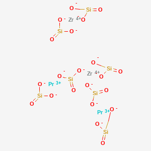 molecular formula O21Pr2Si7Zr2 B13408679 Dioxido(oxo)silane;praseodymium(3+);zirconium(4+) CAS No. 68187-15-5