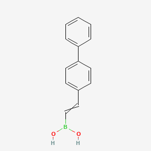 molecular formula C14H13BO2 B13408764 [(1E)-2-{[1,1'-biphenyl]-4-yl}ethenyl]boronic acid 