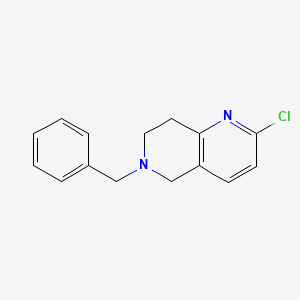 molecular formula C15H15ClN2 B1340882 6-苄基-2-氯-5,6,7,8-四氢-1,6-萘啶 CAS No. 210539-04-1
