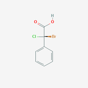 molecular formula C8H6BrClO2 B13408839 (R)-2-Bromo-2-chloro-2-phenylacetic acid 