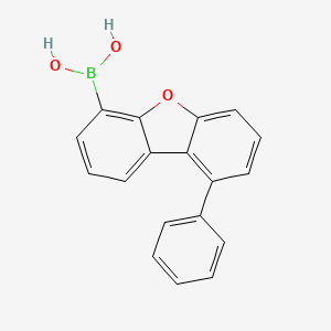 molecular formula C18H13BO3 B13408856 (9-Phenyldibenzo[b,d]furan-4-yl)boronic acid 