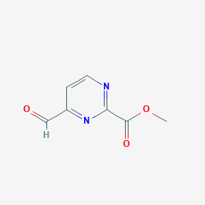 molecular formula C7H6N2O3 B13408859 Methyl 4-formylpyrimidine-2-carboxylate 