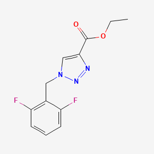 molecular formula C12H11F2N3O2 B13408878 Ethyl 1-(2,6-difluorobenzyl)-1H-1,2,3-triazole-4-carboxylate CAS No. 869501-51-9