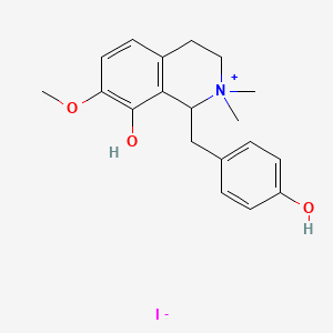 molecular formula C19H24INO3 B13408916 (+/-)-Oblongine Iodide 